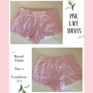 Pink Lace Shorts